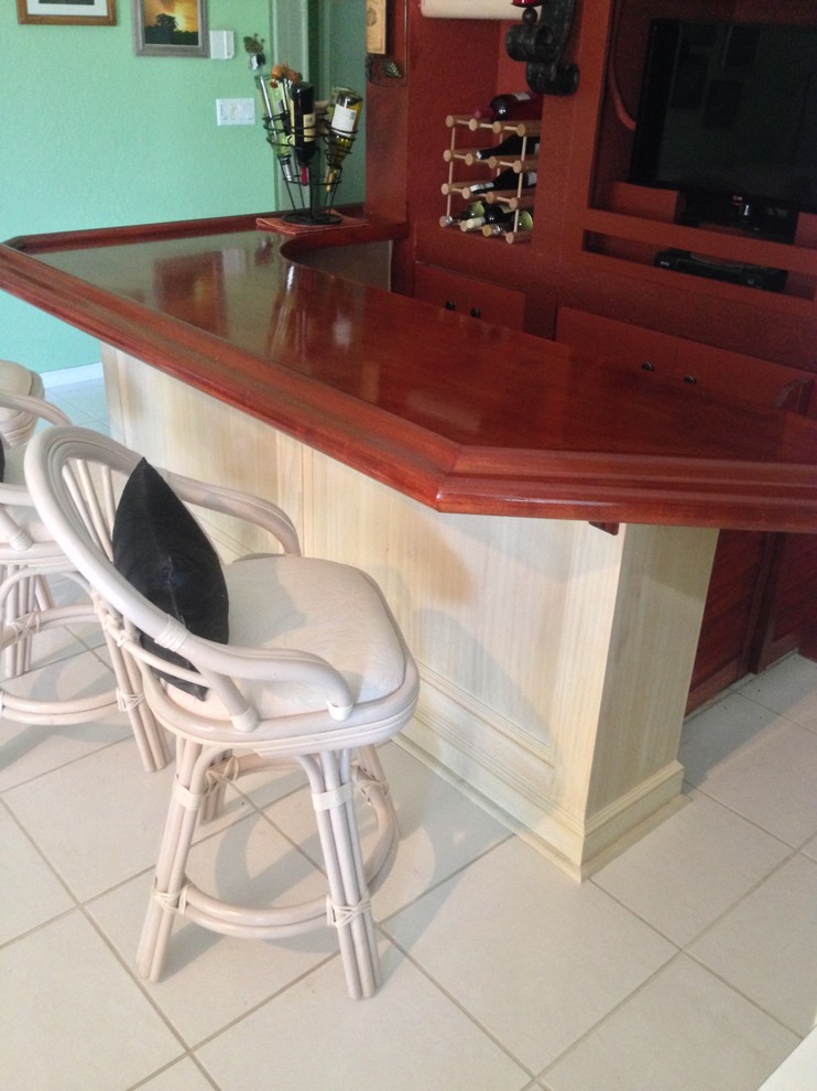 Custom Bar Transitional Home Bar Miami by Cole Construction