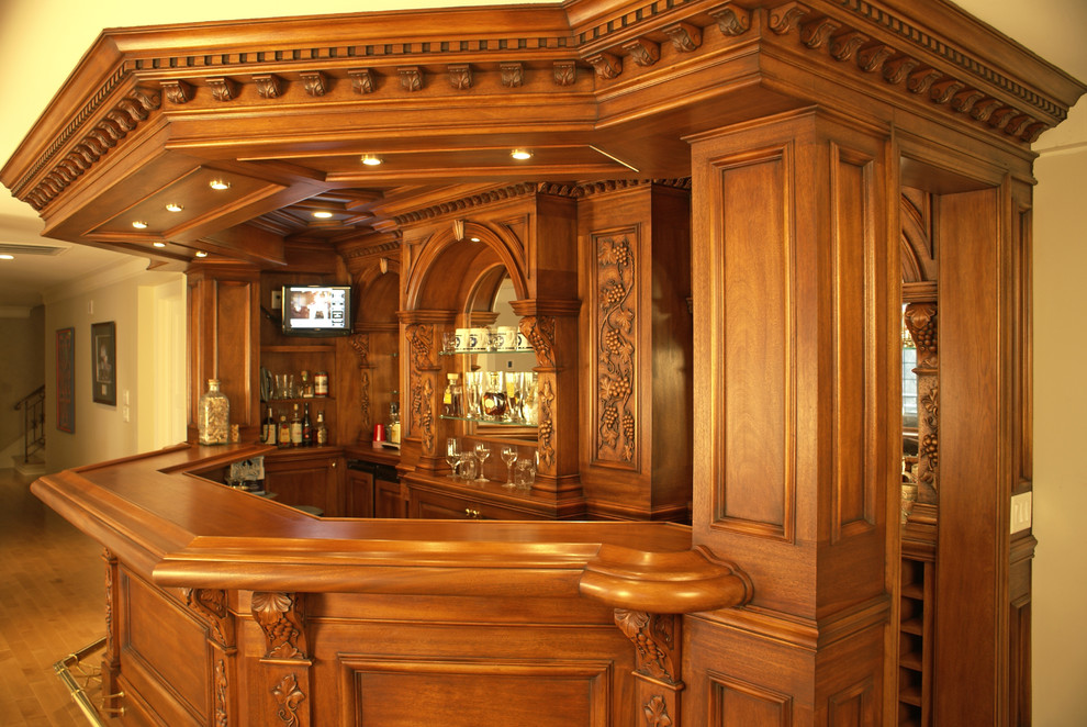 This is an example of a classic home bar in Newark.