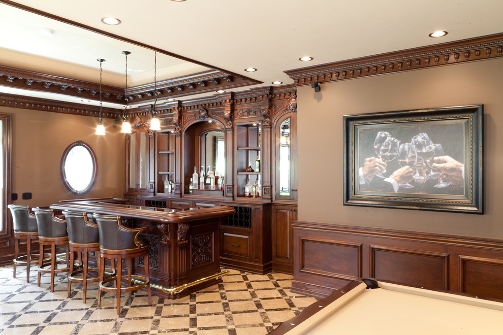 Custom Bars Traditional Home Bar New York by WL Kitchen & Home