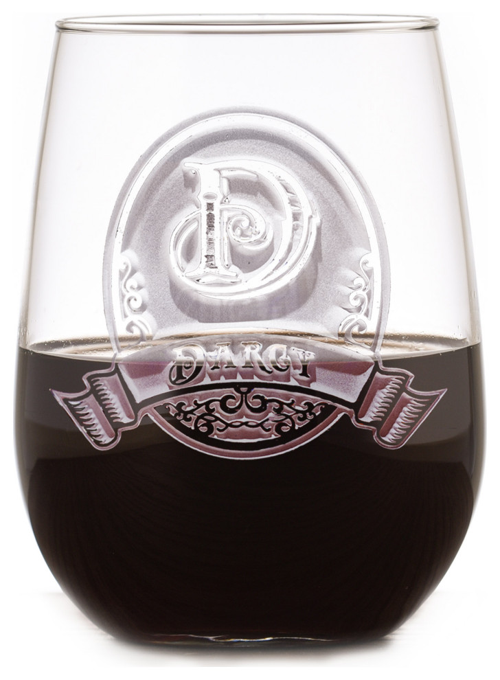 Custom Engraved Barware Glasses, Personalized Home Bar Glassware
