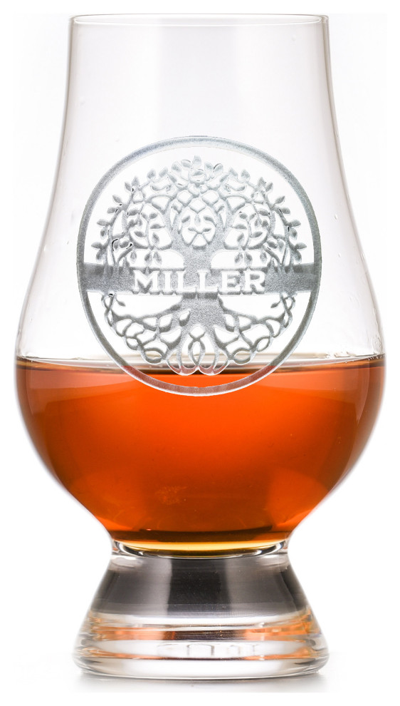 Custom Engraved Barware Glasses, Personalized Home Bar Glassware