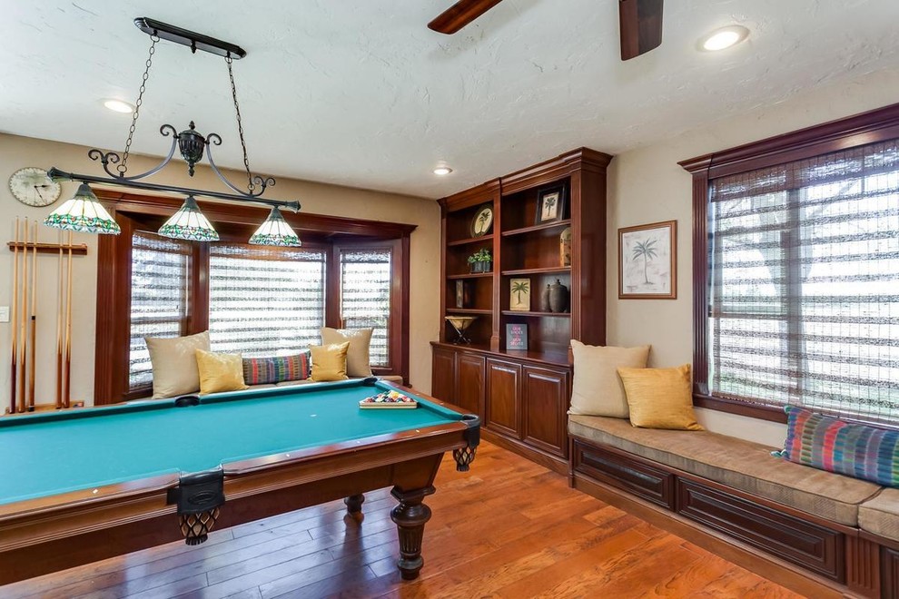 Custom Mahogany builtin Bookshelves, bar, and window trim Traditional Home Bar Sacramento