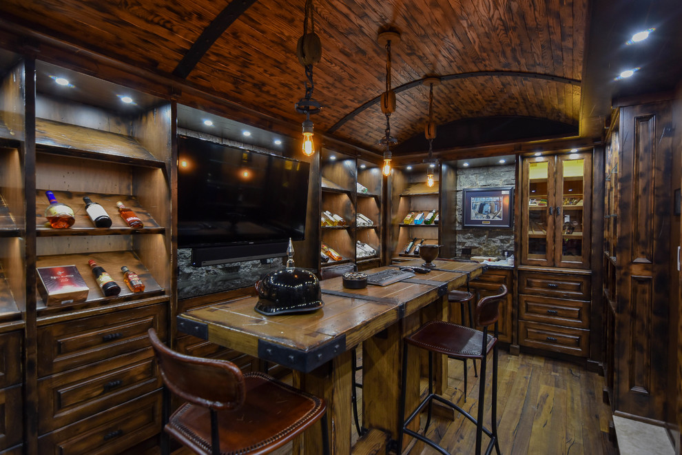 Custom Whiskey Bar & Other Custom Work Edmonton, AB Rustic Home