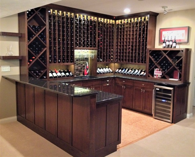 Custom home bars and wine storage cabinet