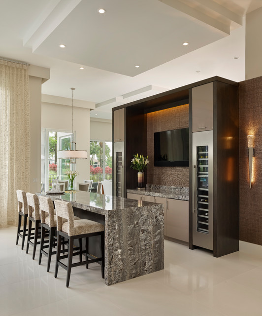 Delaire Country Club Home - Contemporary - Home Bar - Miami - by Howard  Torn Construction | Houzz AU