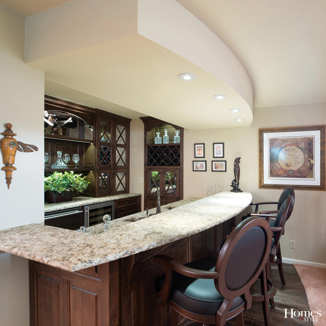 Delightful Nooks Traditional Home Bar Kansas City by Kansas City Homes & Style Magazine