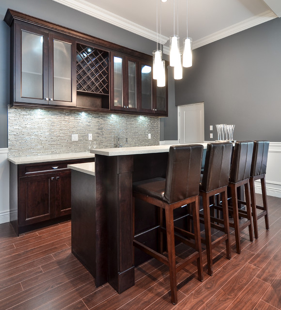 Glamorous and elegant bar Vancouver Contemporary Home Bar Vancouver by Atlas Custom