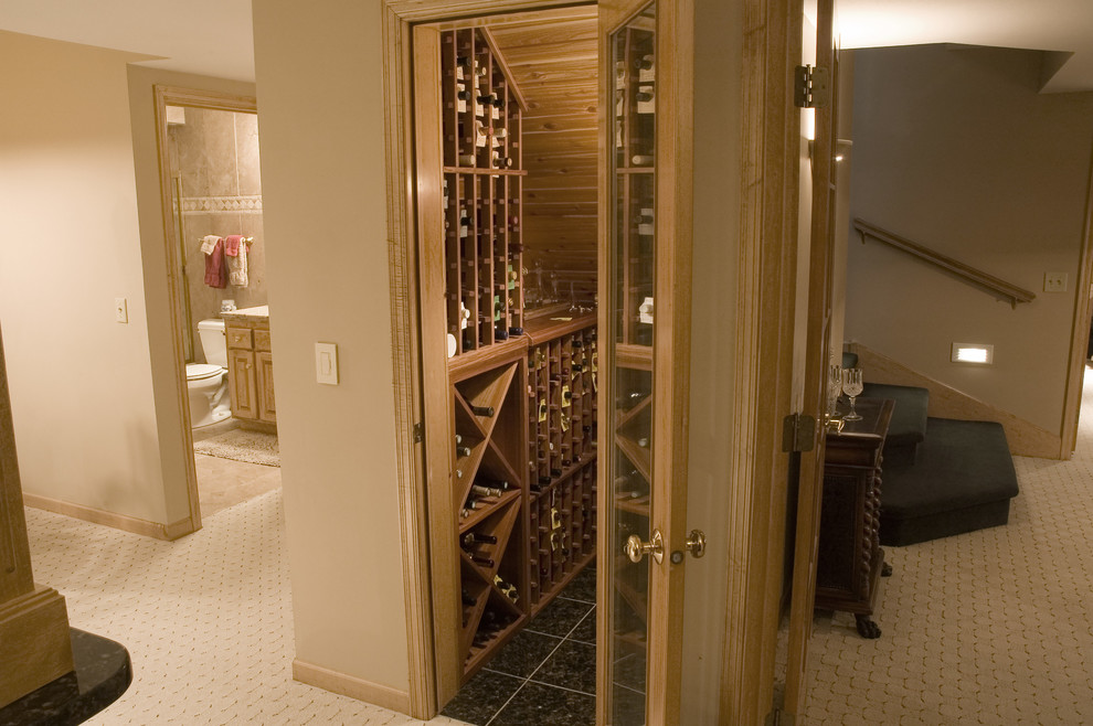 Inspiration for a large contemporary wine cellar remodel in Minneapolis