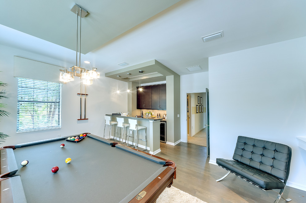 GreyHawk Landing Contemporary Home Bar Tampa by HOMES BY TOWNE