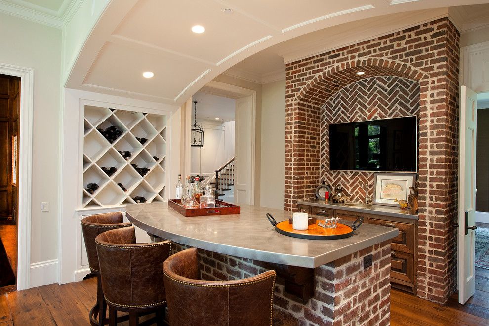 Inspiration for a timeless home bar remodel in Houston