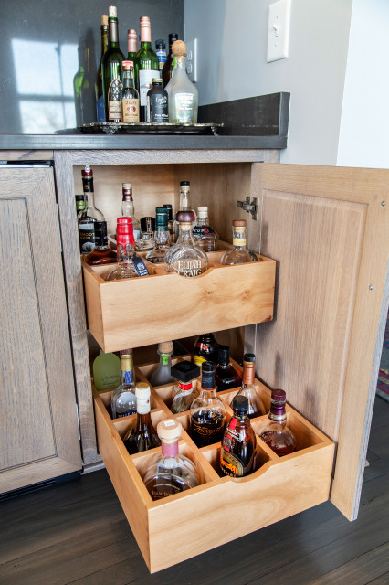 Historic Campbell Building Industrial Home Bar インダストリアル ホームバー シャーロット Walker Woodworking Houzz ハウズ