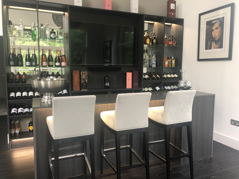 Home Bar Contemporary Home Bar Glasgow by Delta Kitchens Ltd