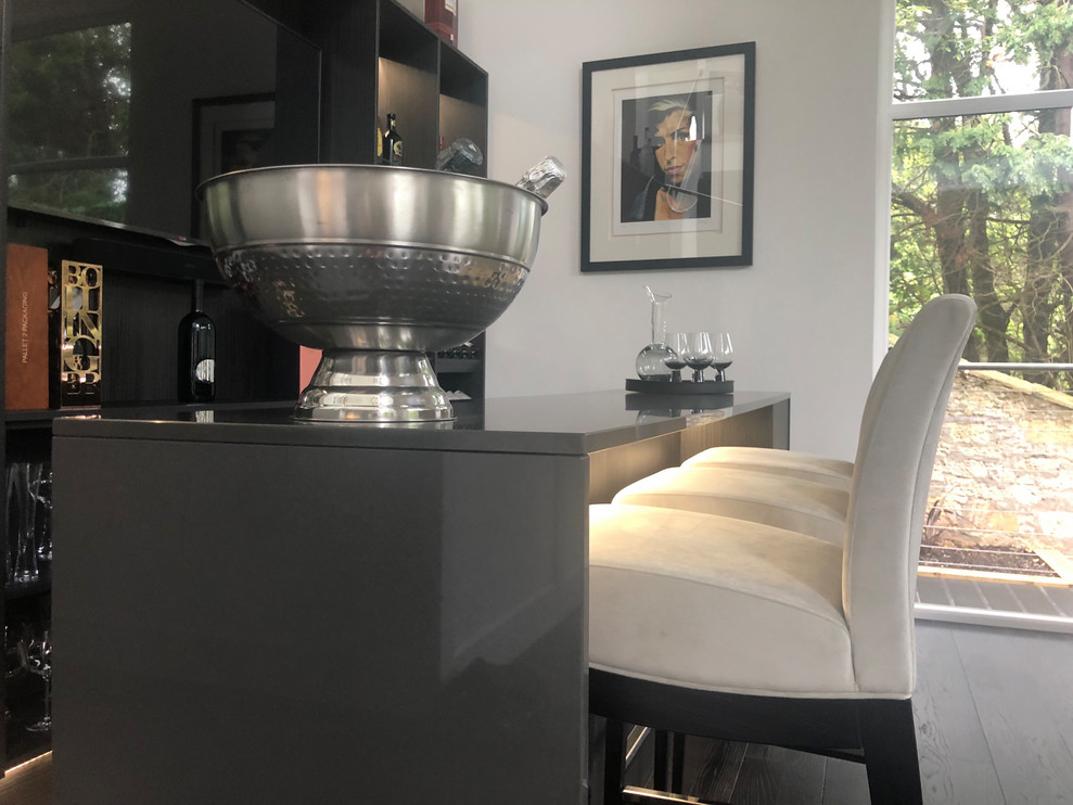 Home Bar Contemporary Home Bar Glasgow by Delta Kitchens Ltd