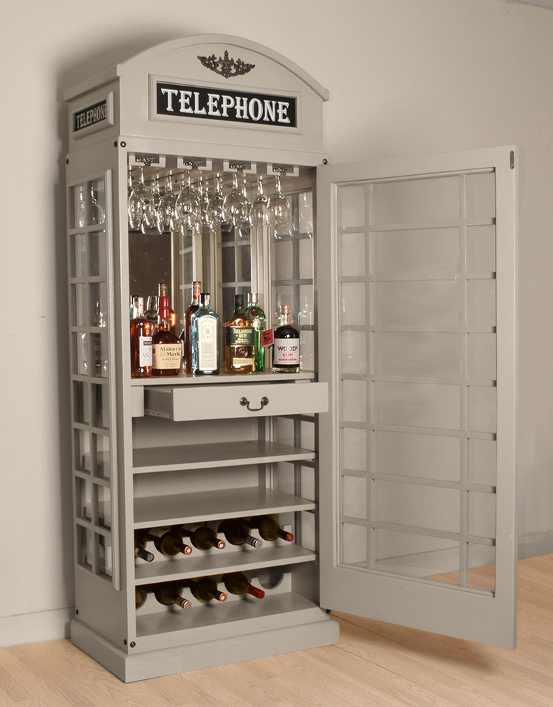 Inspiration for an eclectic home bar remodel in Other