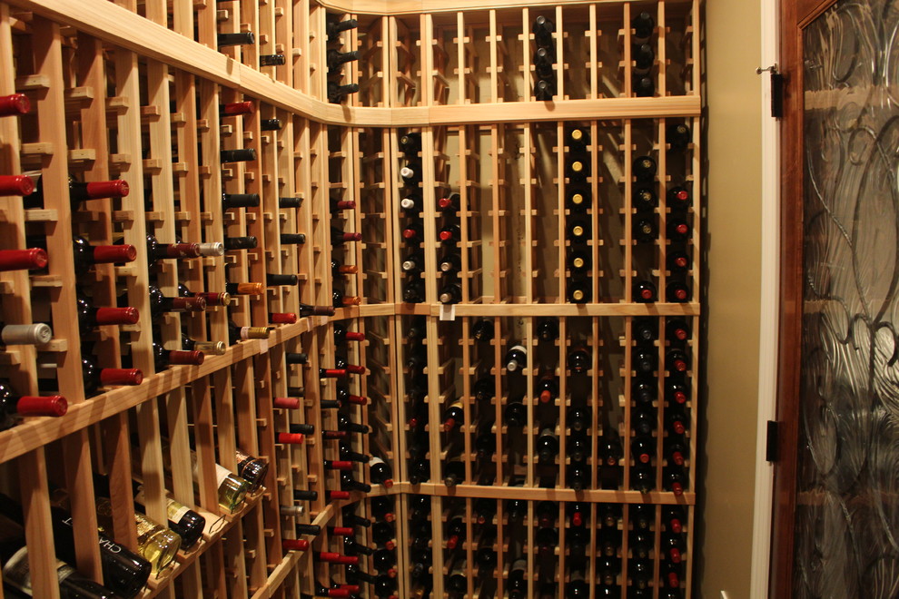 Inspiration for a medium sized classic wine cellar in Detroit.
