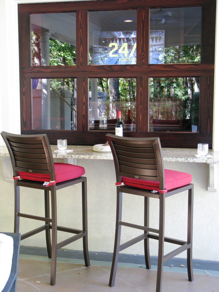 Indoor/Outdoor Pool Bar - Transitional - Home Bar - Charlotte - by ...