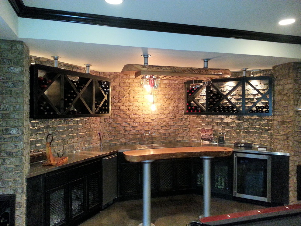 Industrial Basement Bar Industrial Home Bar Atlanta by WestPort