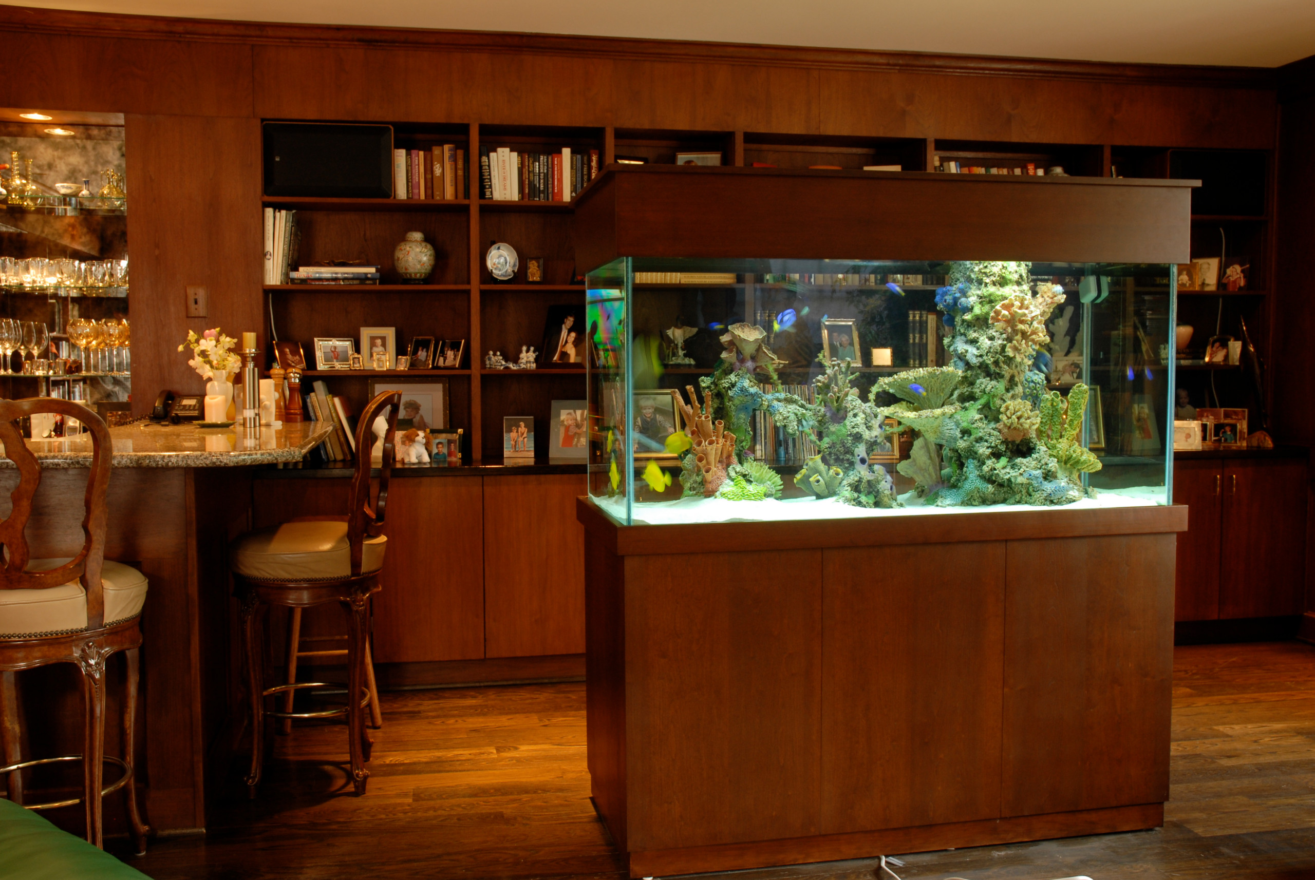 Custom made fish tank bar