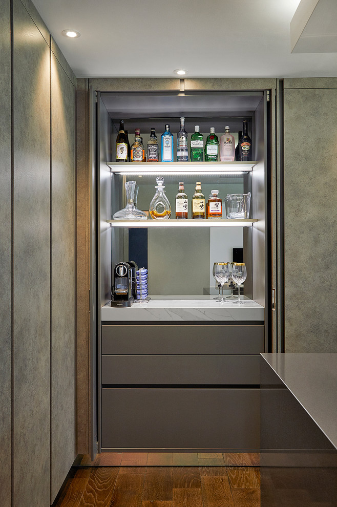 Contemporary home bar in Kent.