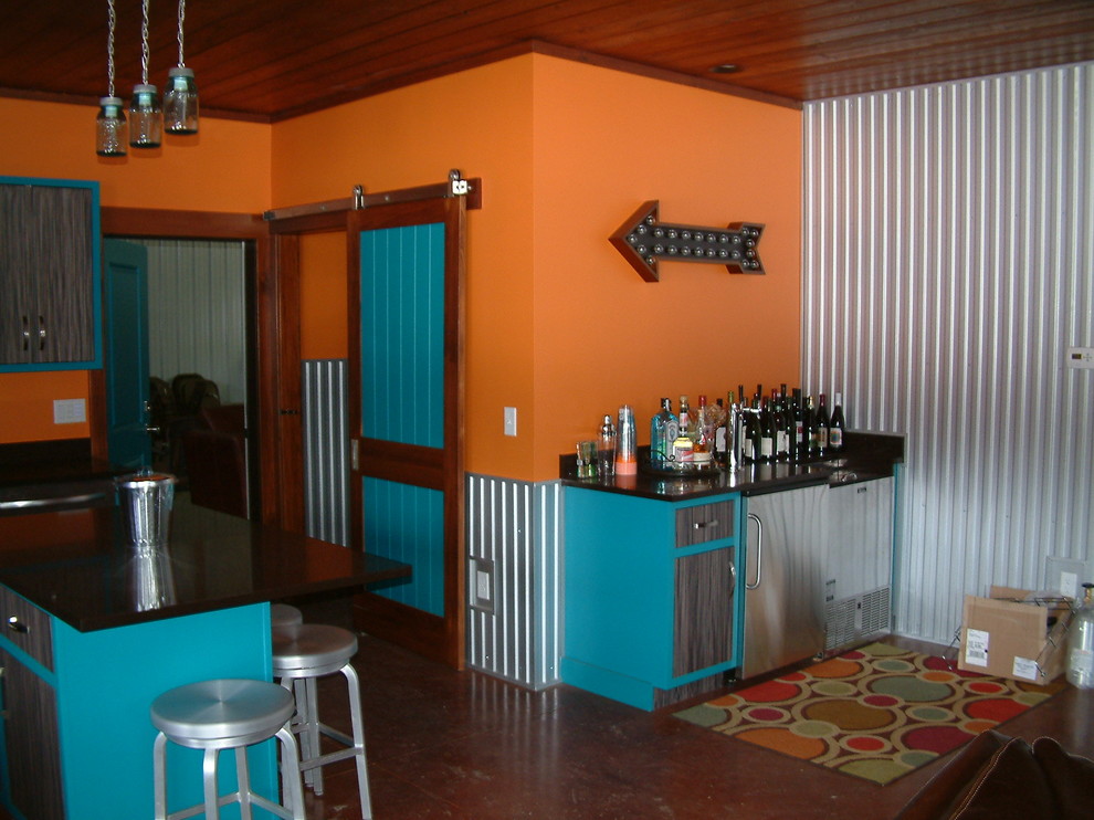 Leaning Tower Industrial Home Bar Chicago by HELMAN SECHRIST Architecture Houzz