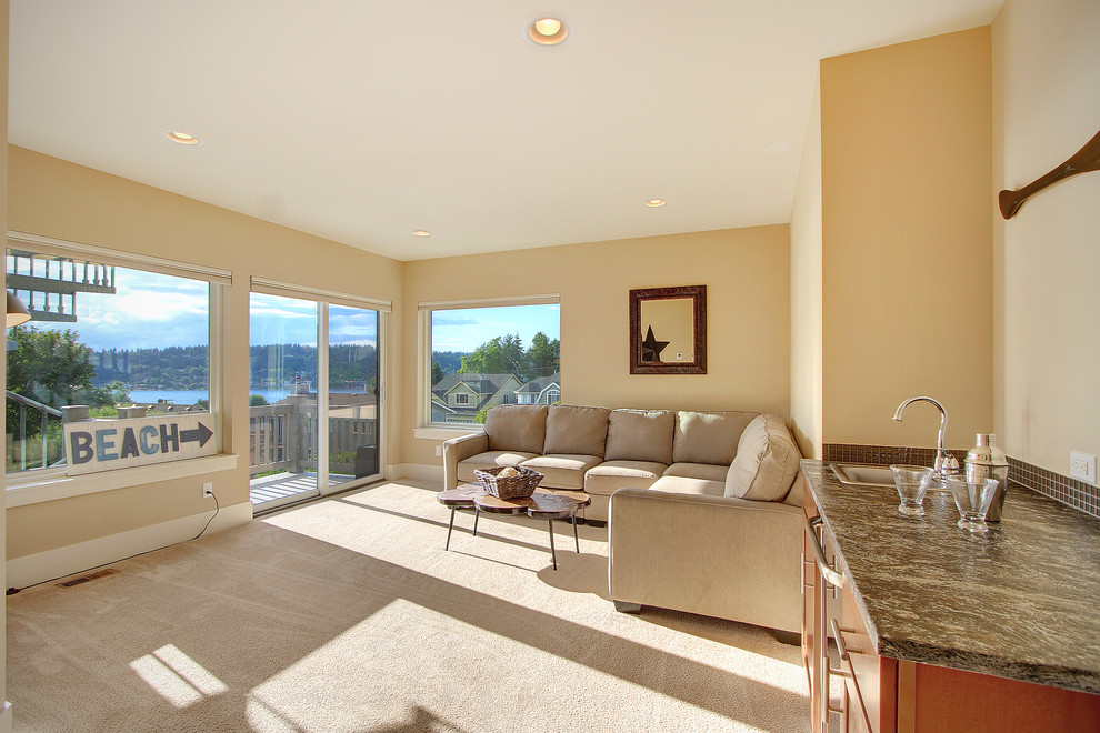 Lower Kennydale 3 Transitional Home Bar Seattle by Signature Custom Homes Houzz