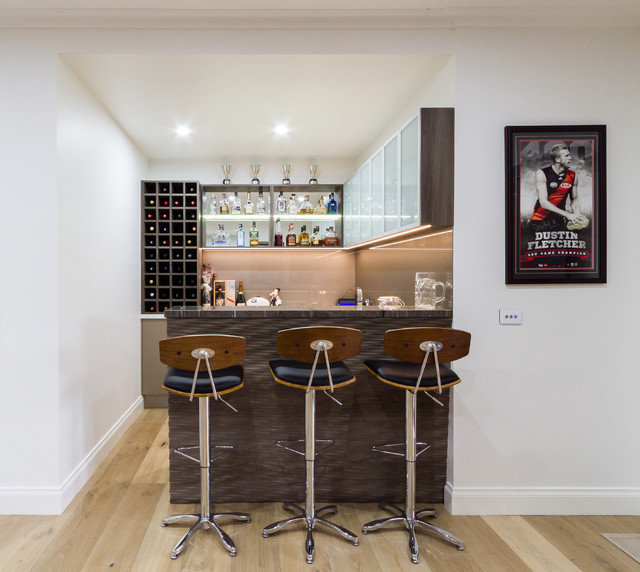 Lower Plenty Kitchen & Bar Contemporary Home Bar Melbourne by