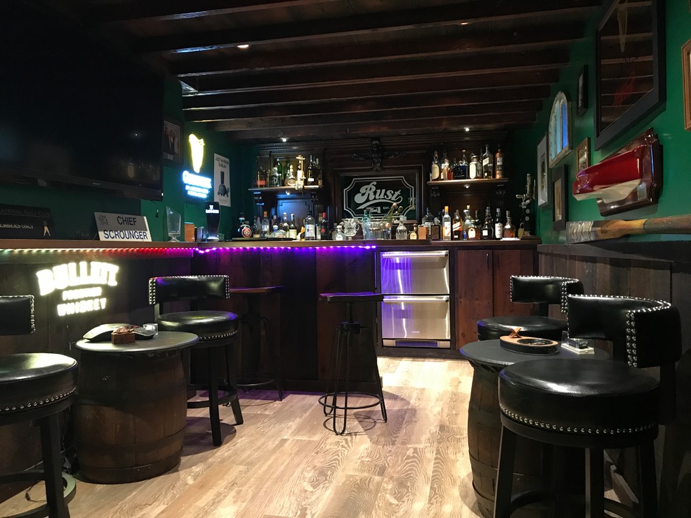 Man Cave/ Irish Pub in Basement Traditional Home Bar New York by GUILTEC LLC