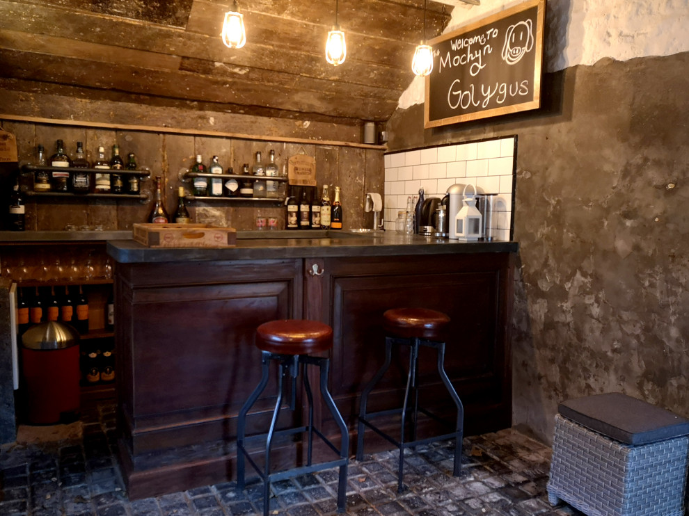 Man Cave Rustic Home Bar Other by Maple Construction and Design