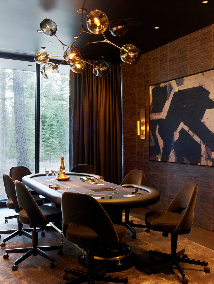 This is an example of a contemporary dining room in Sacramento.