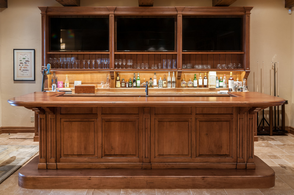 Свежая идея для дизайна: домашний бар в стиле рустика - отличное фото интерьера