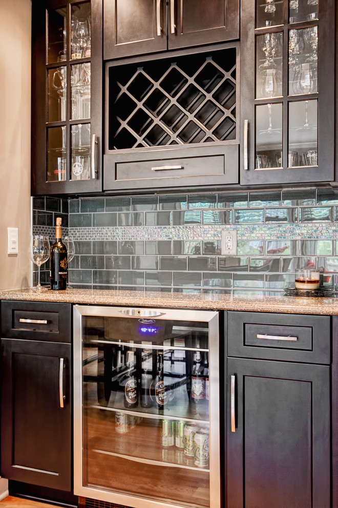 Mini Bar & Wine Storage Transitional Home Bar Los Angeles by