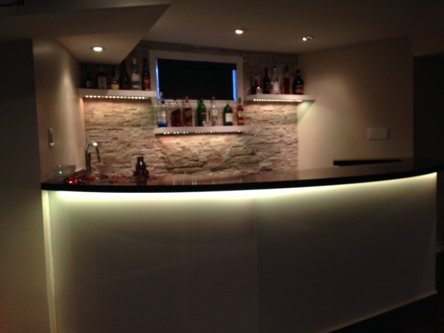 Mississauga Residence - Basement Bar - Contemporary - Home Bar ...