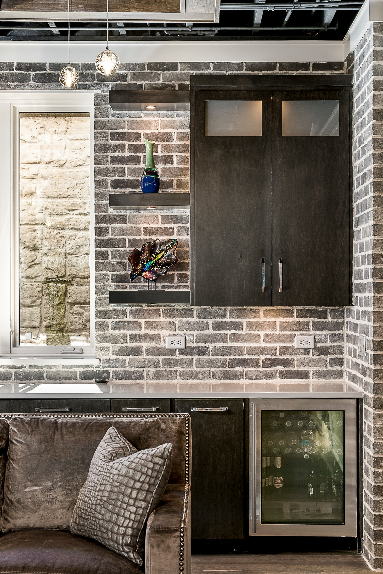 75 Gray Home Bar With Brick Backsplash Ideas You'll Love, 58% OFF