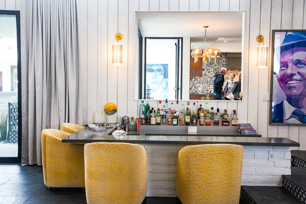 Home bar - mid-century modern home bar idea in Other