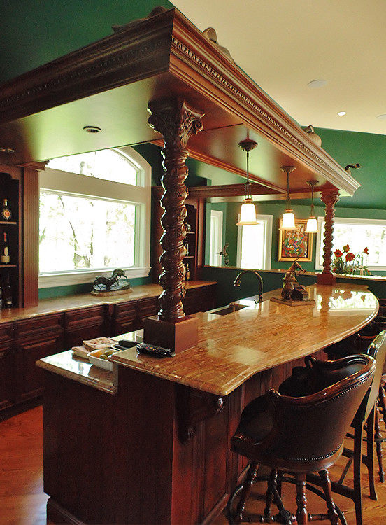 Morristown, NJ Traditional Ushaped Kitchen Traditional Home Bar