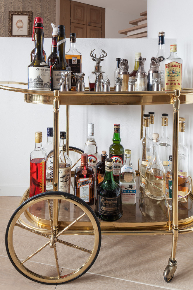 This is an example of an industrial bar cart in San Francisco.