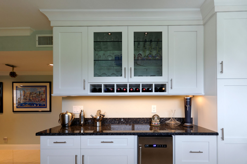 Naples Florida White Shaker Bar Transitional Home Bar Tampa by