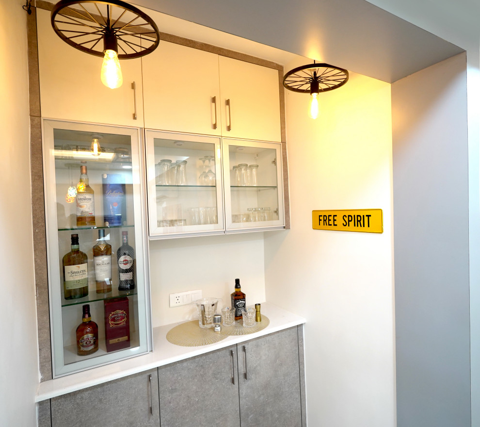New Town Heights Home Bar Bengaluru by HomeLane Houzz