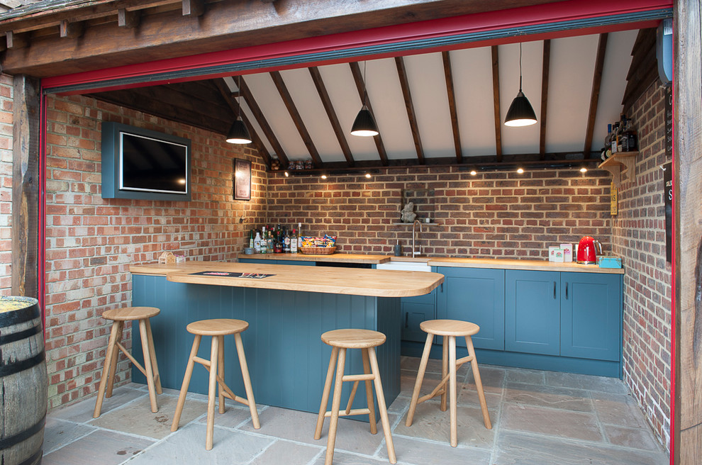 Outside bespoke bar Traditional Home Bar Kent by J M Interiors Houzz