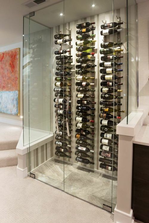 Modern wine cellar in Chicago.