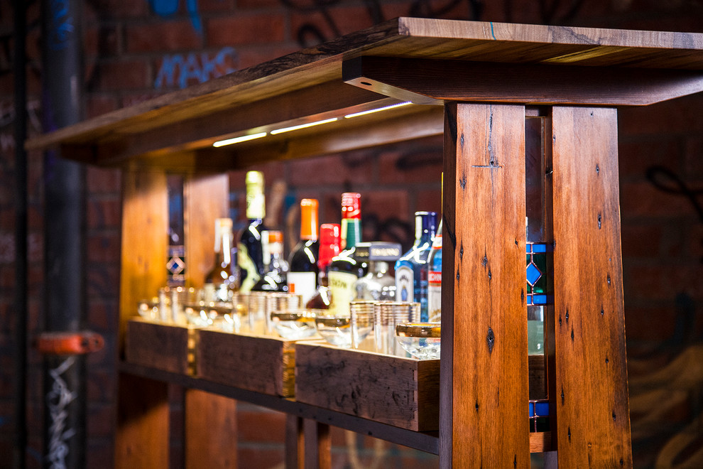 Reclaimed Bar Table Craftsman Home Bar Los Angeles by JPD