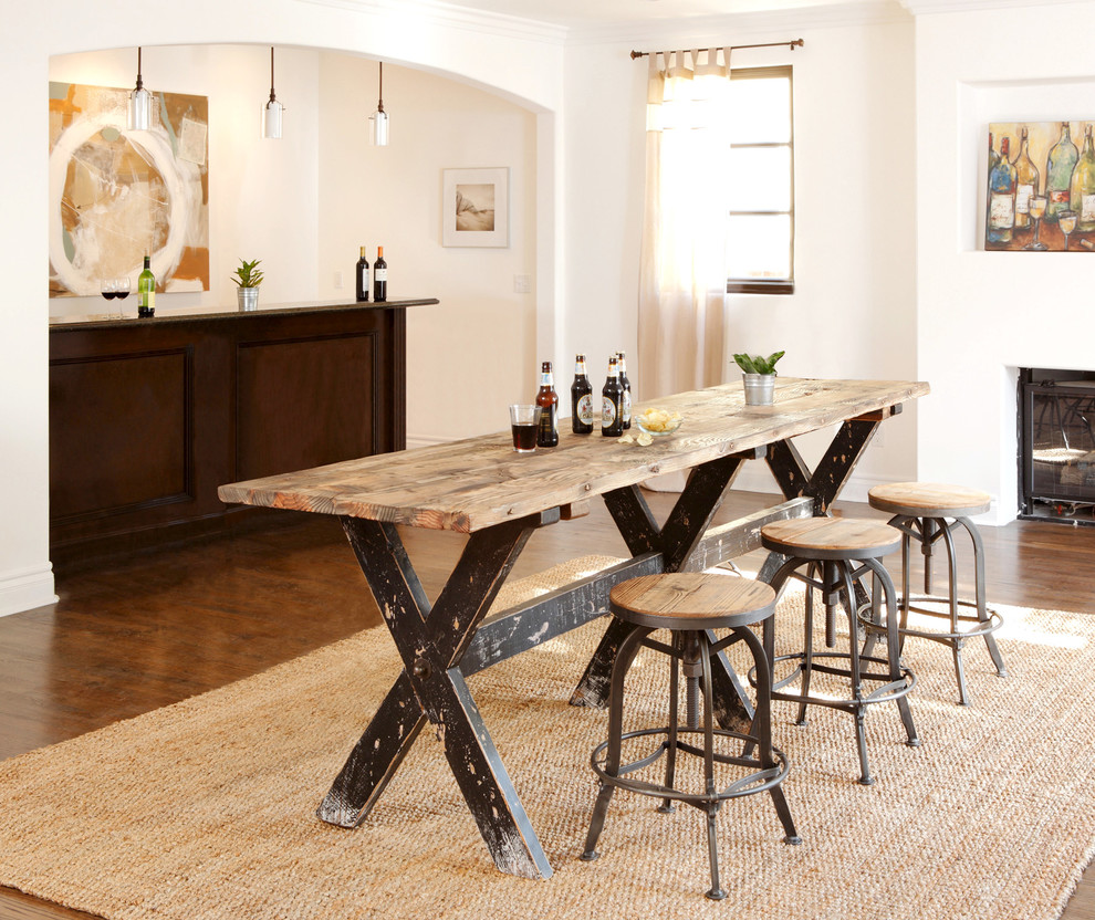 Reclaimed Boat Wood Counter Height Table Rustic Home Bar Houston By Star Furniture