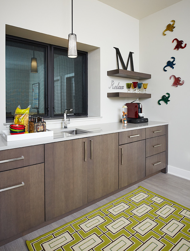 Reeds Lake House Contemporary Home Bar Grand Rapids by TruKitchens Houzz