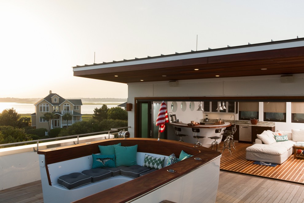Rooftop bar, Wilmington, NC Contemporary Home Bar Wilmington by