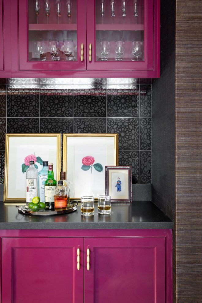 Inspiration for a transitional home bar remodel in San Francisco