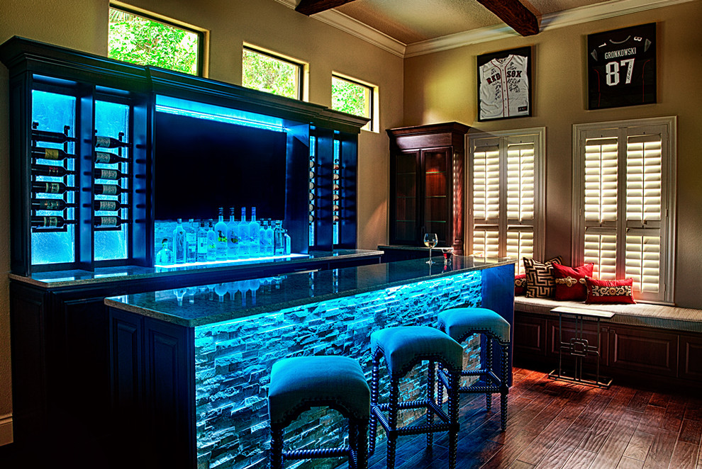 Inspiration for a medium sized contemporary home bar in Orlando.