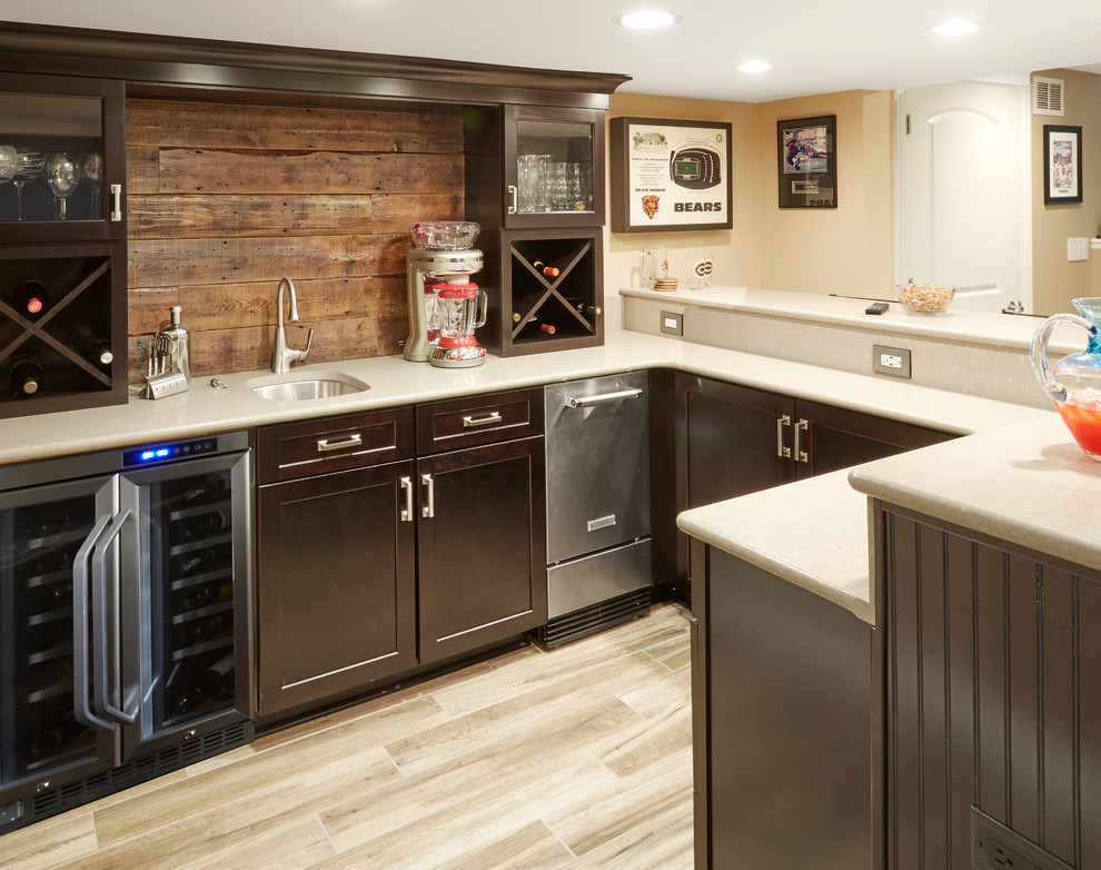Schaumburg Bar Traditional Home Bar Chicago by CR