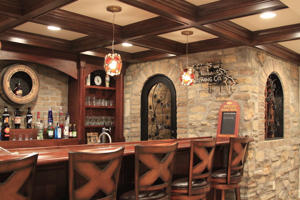 SLAM / REITZ Craftsman Home Bar Columbus by Buckeye Basements
