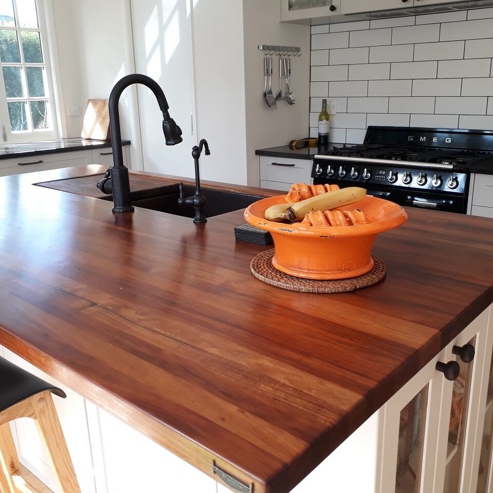 solid wood kitchen bench