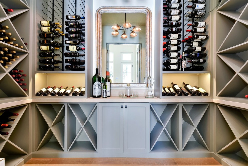 Inspiration for a transitional wine cellar remodel in Austin